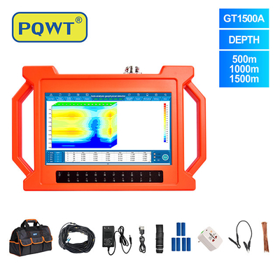 PQWT-GT1500A analyse automatique multicanal équipement de détection d'eau à longue portée détecteur d'eau souterraine profonde