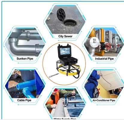 affichage du système 9Inch TFT LCD de caméra d'inspection de 20M Plumbing Sewer Pipe
