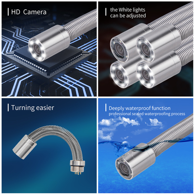 tête de caméra du système 17MM de 10m Plumbing Pipe Inspection affichage à cristaux liquides de 4,3 pouces